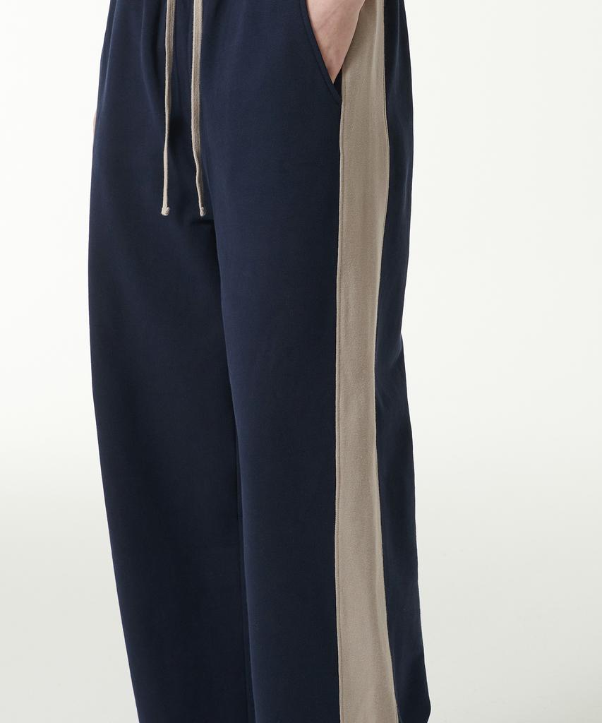 MUSINSA STANDARD WOMAN Women'S Side Panel Lounge Sweatpants [Navy/Grayish Beige]
