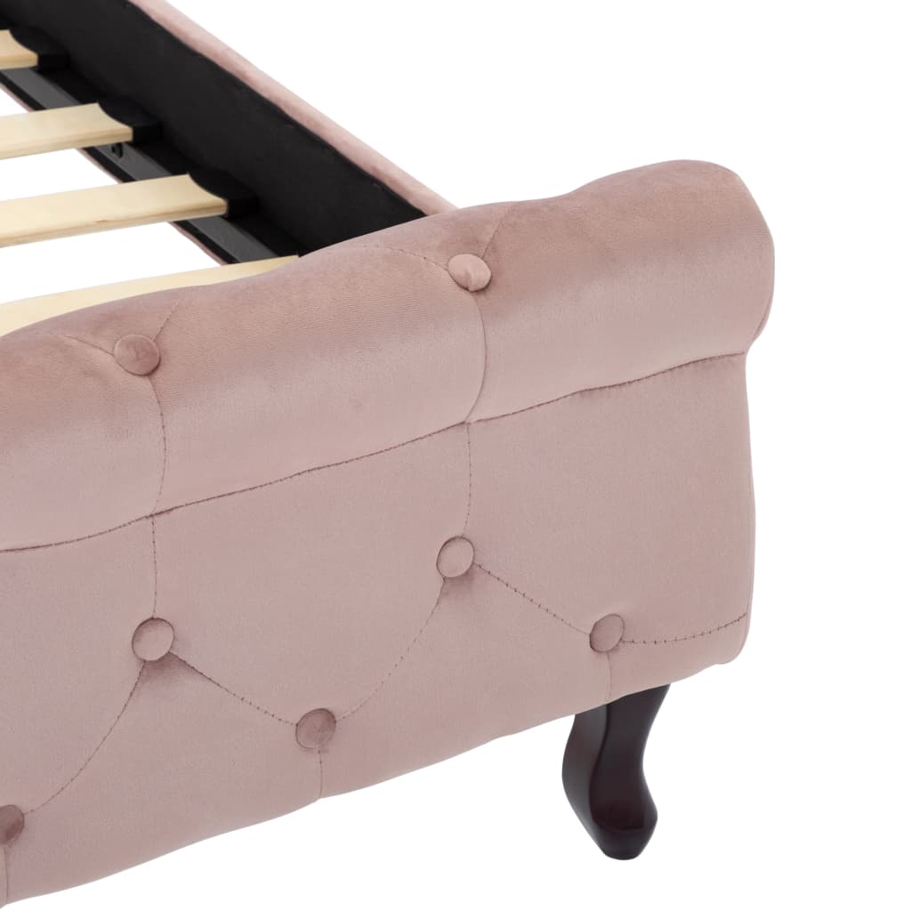 Pink Velvet Bed Frame 180 x 200 cm