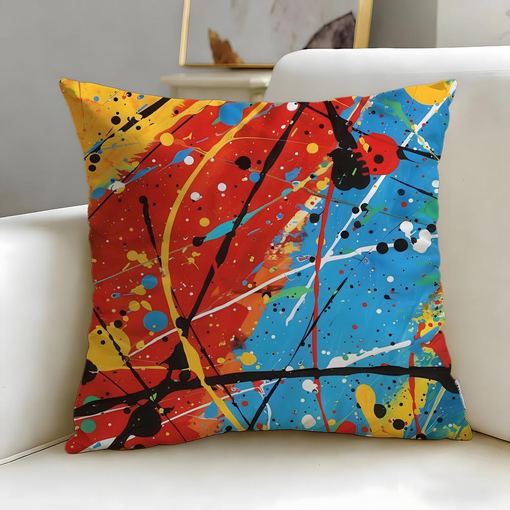 classic painter Jackson Pollock Cushion Cover Soft & Easy-Wash Pillow Case – Versatile for Couch, Bed, Travel and Office