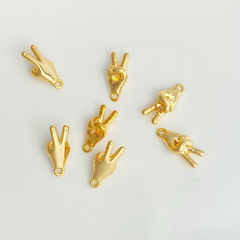 Handmade Gold-Plated Abstract Personality Scissors Pendant for Creative DIY Jewelry and Bracelets