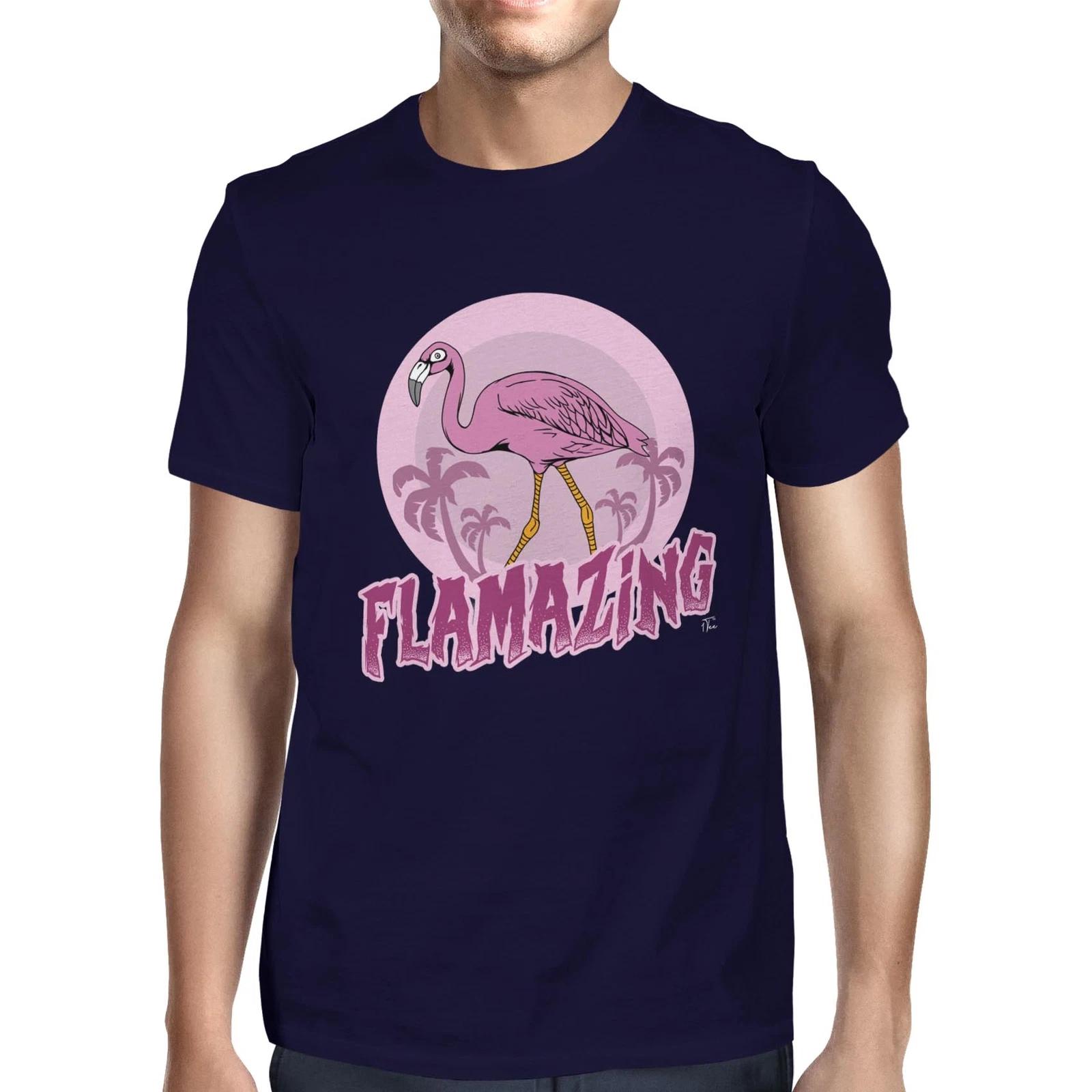 1Tee Mens Flamazing Flamingo T-Shirt L