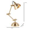 Shiny Black Triple Adjustable Study Lamp