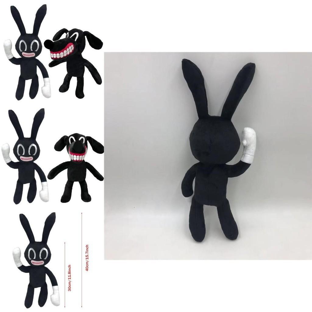 Adorable And Spooky Siren Head Horror Black Bunny Plush Stuffed Doll For Kids