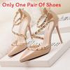 Stylish High Heel Sandals With Shine Pu Material For Elegant Office Wear