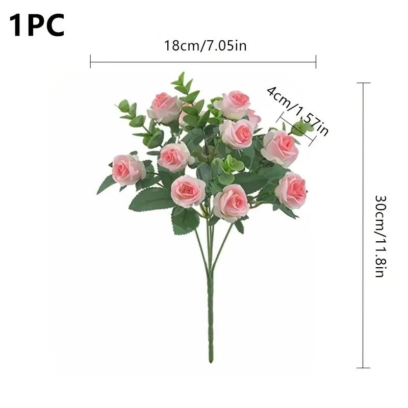1 Bouquet of 11 Roses Artificial Flowers Silk Flower Artificial Flowers Decorative Flower Ornaments Decoration Wedding.