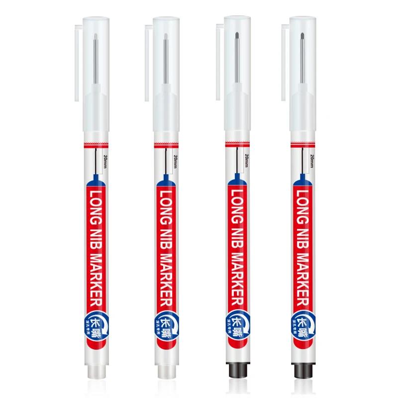 20mm Long Head Markers Bathroom Woodworking Perforating Decoration Multi-purpose Deep Hole Marker Pens Red/Black/Blue/Green Ink