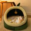 All-Season Avocado Pet Bed: Removable, Washable Shelter for Cats & Small Dogs