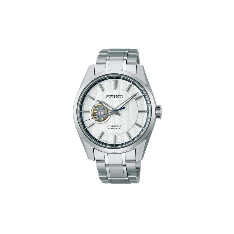 SEIKO Antimagnetic Waterproof Mechanical Movement Steel Strap Men s Watch White Dial SARX097 синий