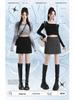 2025 Hochwertiger Koreanischer Stil A-Linien Woll-Kurzrock: Herbst Winter Pailletten, Vielseitig, Schlankmachend für Damen
