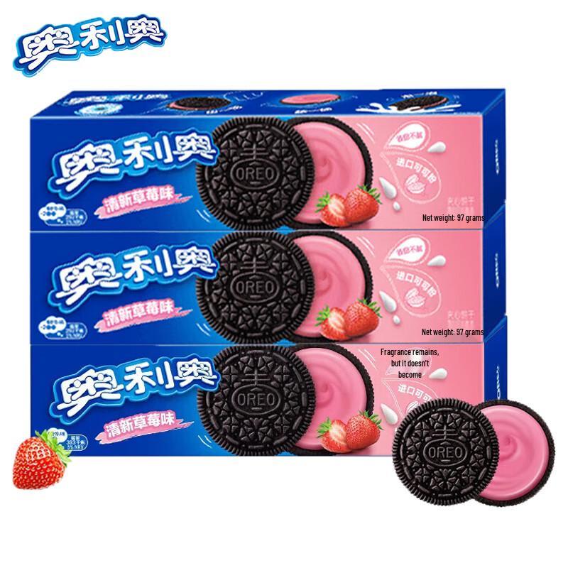 Oreo Strawberry Flavor Sandwich Biscuits