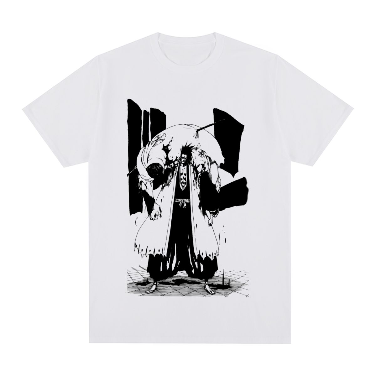 

Аниме Bleach Зараки Кенпачи Винтажная футболка Графический панк Харадзюку Хлопок Мужская футболка Новая футболка Футболка Женские топы S