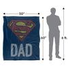 SUPERMAN Dad Logo Blanket