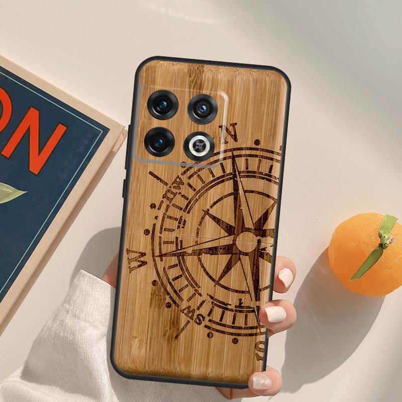 Natural Bamboo Wood Animal Print Case For OnePlus 13T 10T 10R 12R 13R 15 13 12 11 10 9 Pro Nord CE 5 2 3 4 Lite N20 N30 Cover