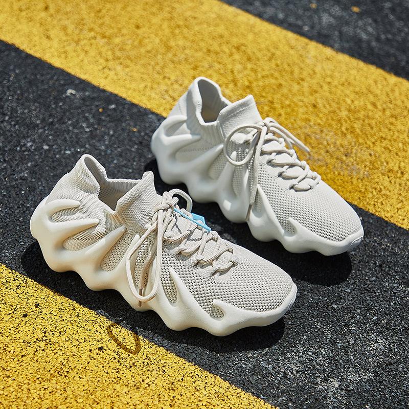 ins breathable socks shoes spring new flying woven running casual shoes street shot