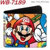 Super Mario Cartoon Full-Color Print Bi-Fold Wallet Anime Student Unisex Short Purse