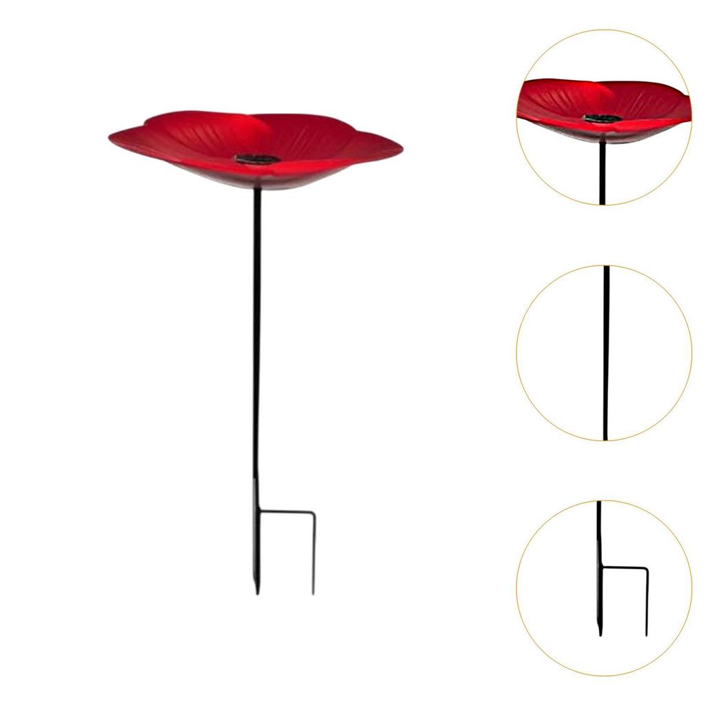 Outdoor Bird Feeder Bird Bath Bowl Cute Birdbath Weatherproof Watering Station with Stake for Garden Yard Patio Decoration