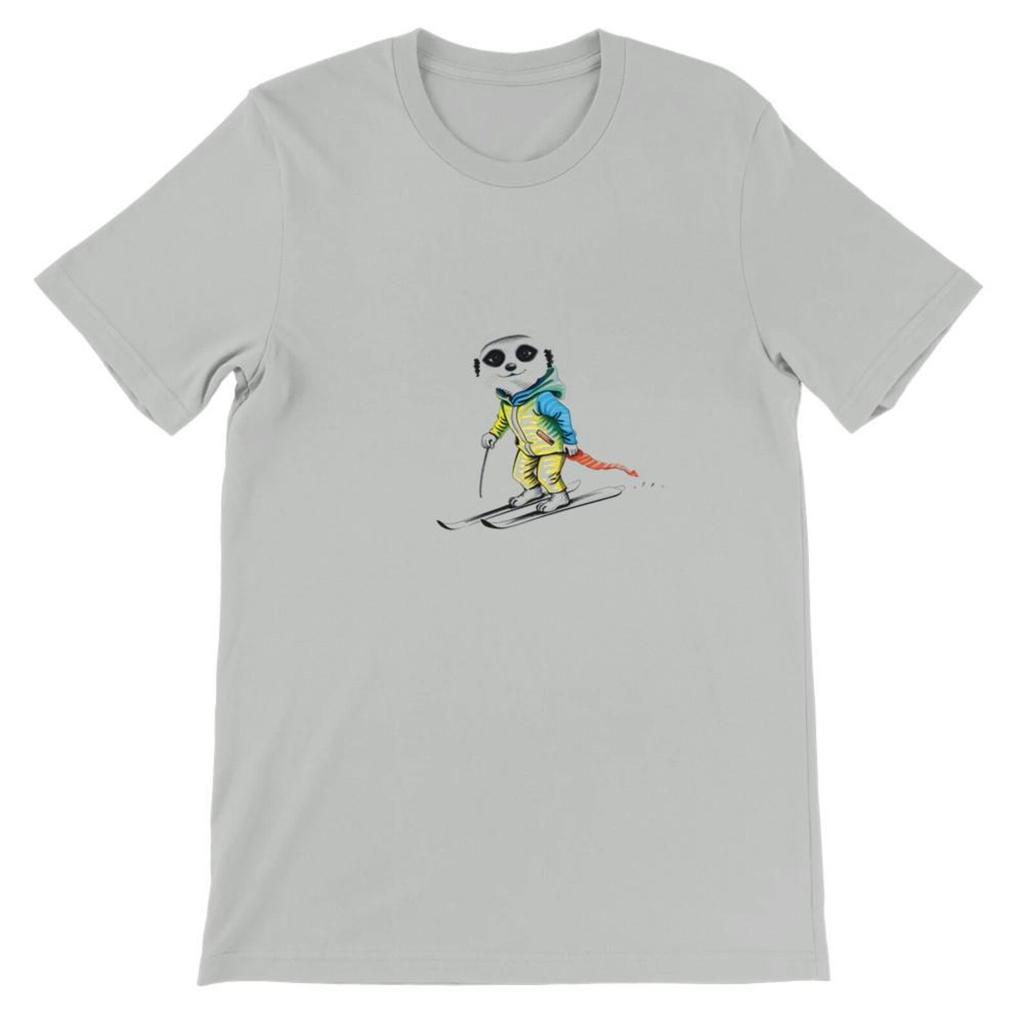 Meerkat Skiing Shirt , Unisex, Animal Lover Shirt, Funny Animal T-shirt, Gifts For Him, Gifts for Her