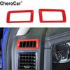 Center Console Side Air Condition Panel Trim ABS Red for Dodge Ram 1500 2010-17
