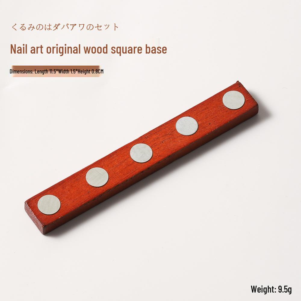 Minimalist Japanese Walnut Nail Practice Holder