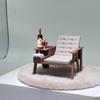 1 Set 3D Baskılı Salon Mobilyası 1/12 Ölçekli Minyatür Okuma Sandalyesi Modeli Diorama Ev Maketi Masaüstü Süsü Ev Dekorasyonu İçin