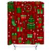 TU Festive Christmas Shower Curtain Reindeer Snowflakes Holiday Bathroom Decor Waterproof Fabric Xmas Home Decor Gift
