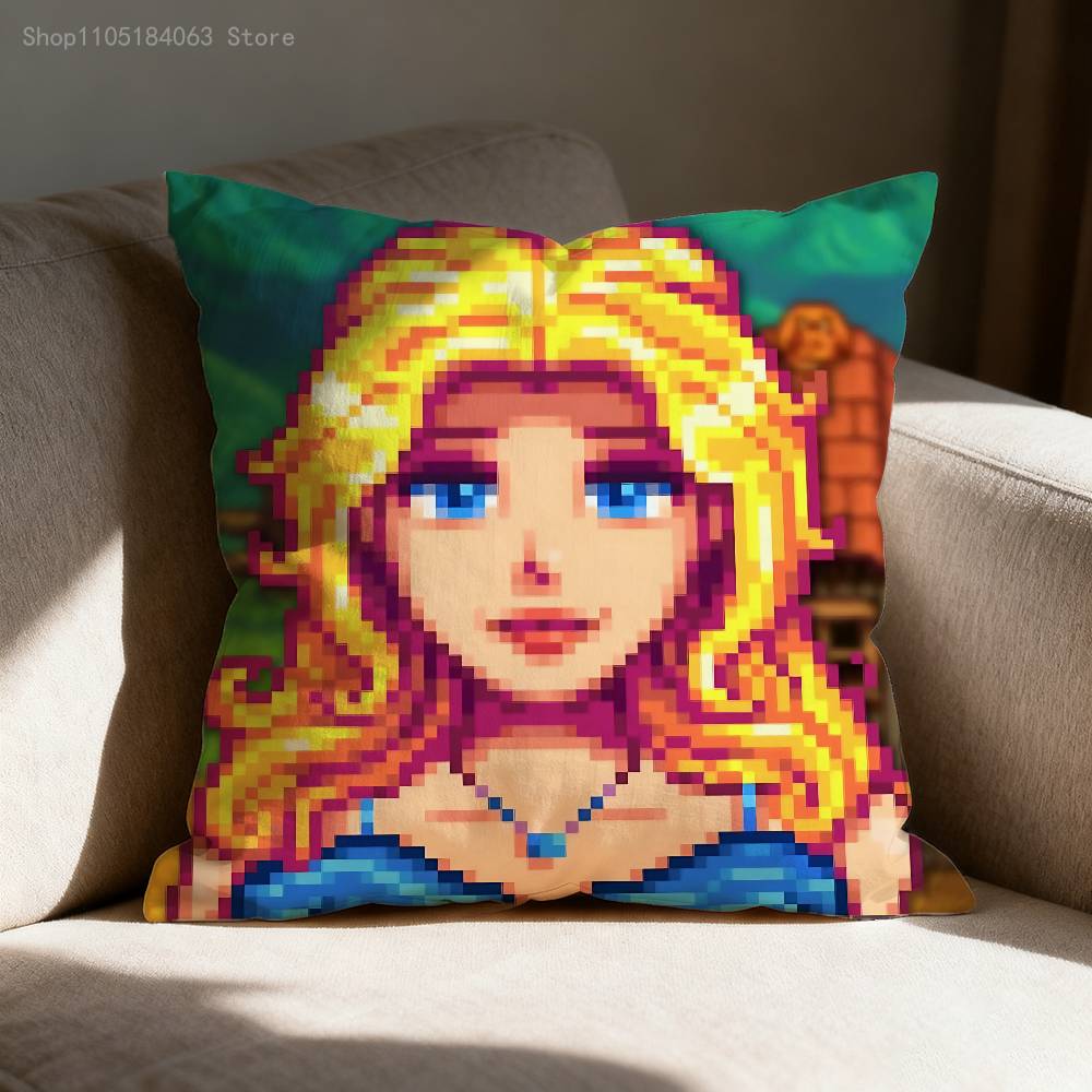 Alex Haley S-Stardew V-Valley Throw Pillow Case For 45X45Cm 55X55Cm 30X30Cm Square Car Pillowcase Home Bedchamber Decor Gift