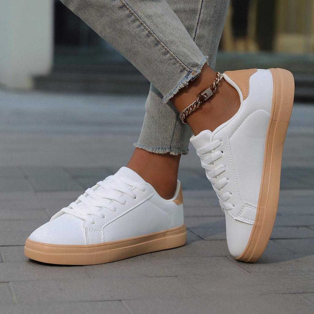 Autumn 2025 Women's Premium White Leather Sneakers