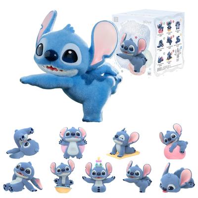 TOP SPIELZEUG Disney Stitch Serie Gachapon Blind Box Figur Weichvinyl PVC Premium Spielzeug Geburtstagsgeschenk für Disney Charakter Sammler "Genki Yoga" [1 Stück]