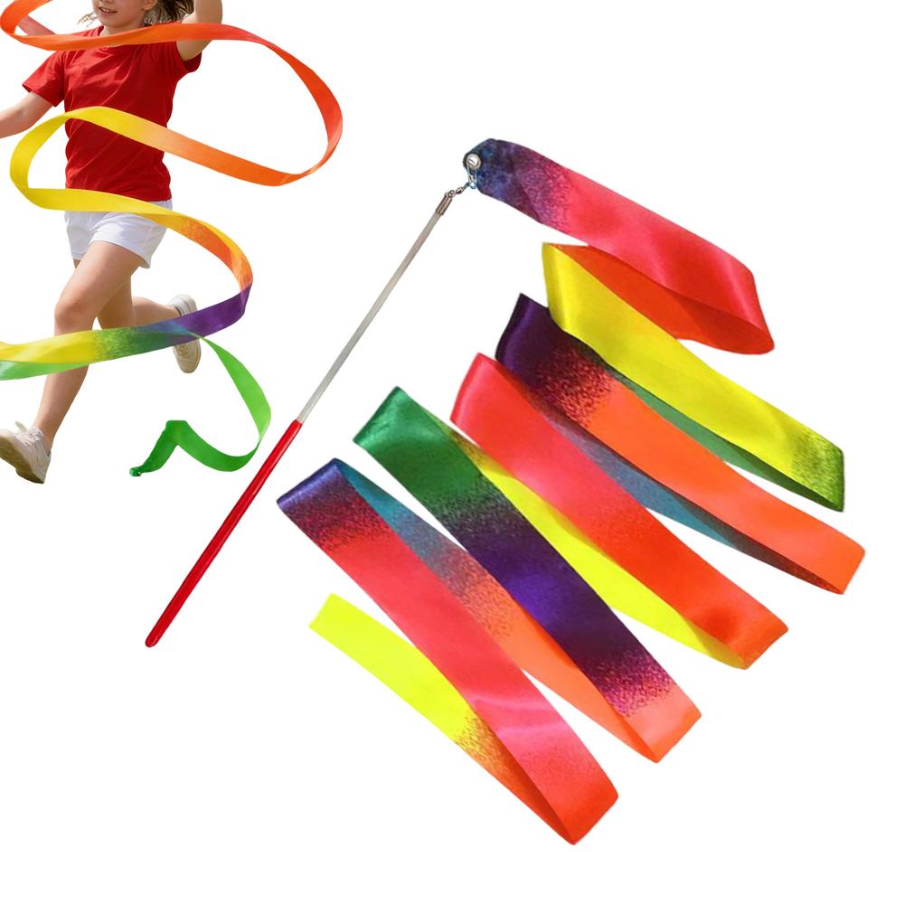 Rhythmische Sportgymnastik Band Farbverlauf Tanz Übungsgerät Gymnastik Tanz Bänder für Vorschulkinder Musikstunden