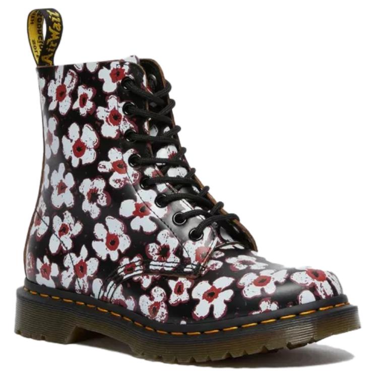 Dr. Martens 1460 Pascal Stivali Versatili alla Moda Donna Stivali Nero Bianco 26456002