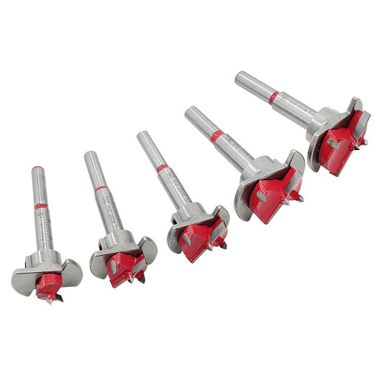 1 Satz Positionierungs-Holzbearbeitungs-Lochöffner-Set, Hartmetall-Flachbohrer, verstellbarer Scharnierloch-Reibahle 15-35mm