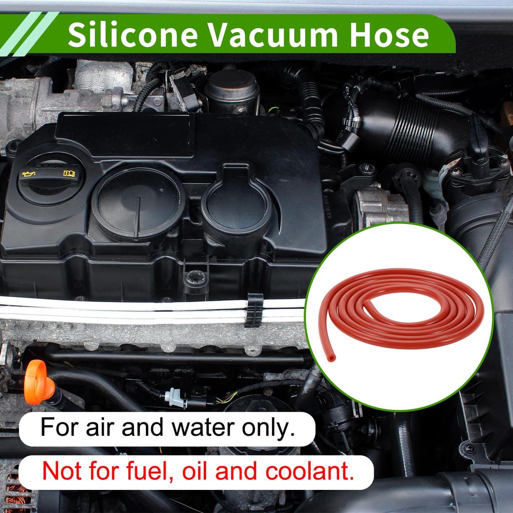 HOPESPANNER 5Ft 1/8" 3.0mm ID 2mm ThickNe-ss Silicone Vacuum Tube