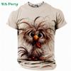 Colorful Cool Eagle Pattern T Shirt For Men Flame 3D Printed Tees Summer Street Short Sleeve Round Neck Tops Loose T-Shirts