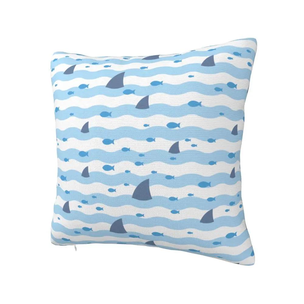 Swimming Fish Pattern Pillowcase Soft Polyester Cushion Cover Decoration Pillow Case Cover Bedroom Square