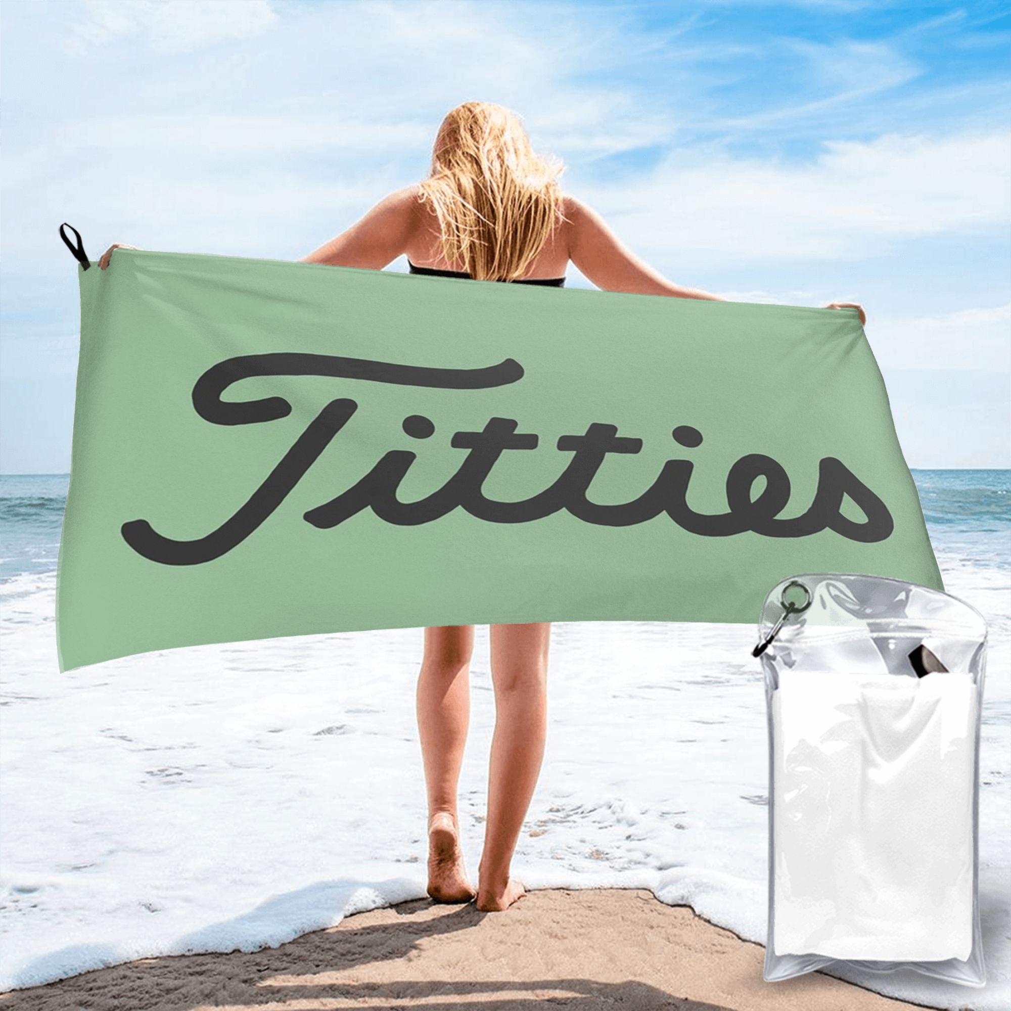

Titties Golf Ball Beach Towel Soft Microfiber Quick Dry Absorbent Quick Towels For Bath W40*H60(CM)
