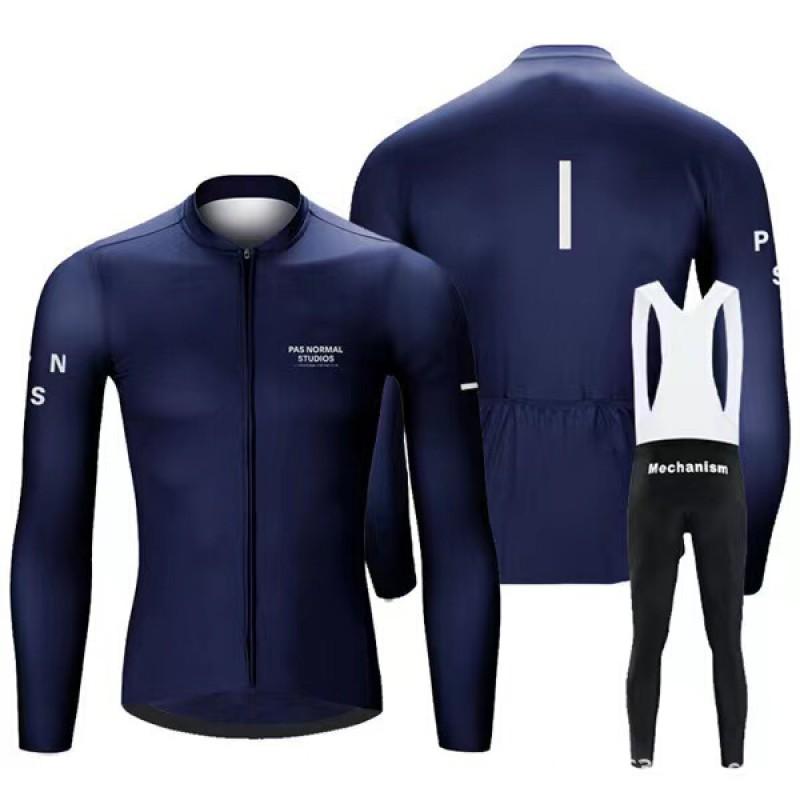 Mens Cycling Long Sleeve Jersey With Quick-Dry Milk Silk Fabric Dual-Arrow Gel Pad Mountain Road Bikes