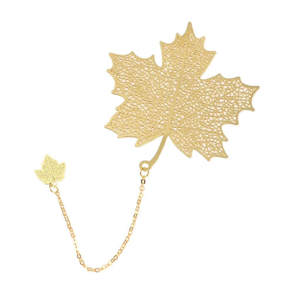 Maple Leaf Office Book Holder Retro Book Clip Chinese Style Vintage Metal Bookmark Leaf Bookmark Hollow Book Mark Bookmark