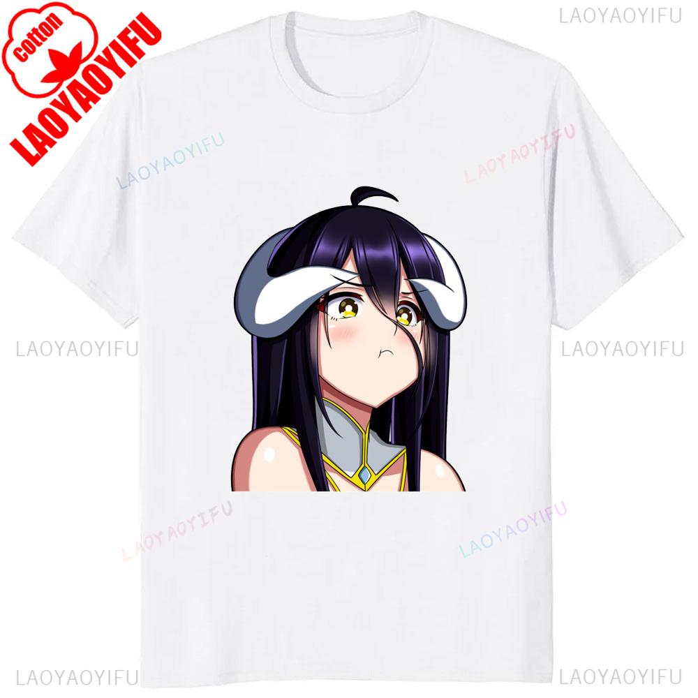 Skull Anime Overlord Ainz Ooal Gown Graphic Tshirt Japan Harajuku Style Short Sleeve Man Tshirt Hip Hop Y2K Cotton Women Tees