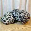 Korean Leopard Print Plush Forward Hat Women's Winter Warm Fashion Thickened Painter Hat Retro Youth Circle Woolen Beret