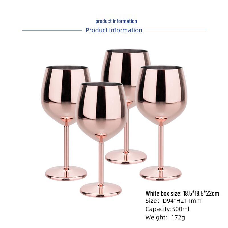 Europäisches Luxus-Wein- und Champagnerglas aus Edelstahl