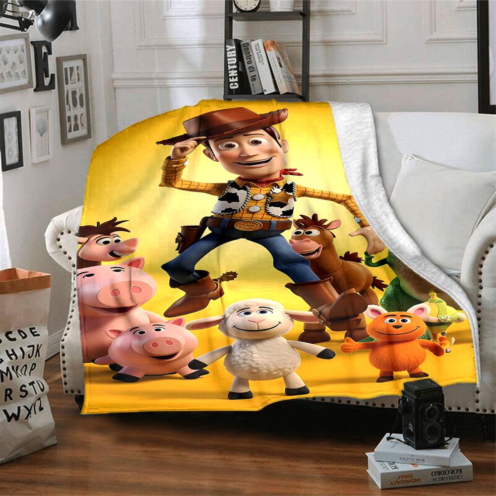 1Pc Toy Story Characters Blanket Soft Throw Blanket For Home Bedroom Bed Sofa Travel Office Solid Christmas Blanket