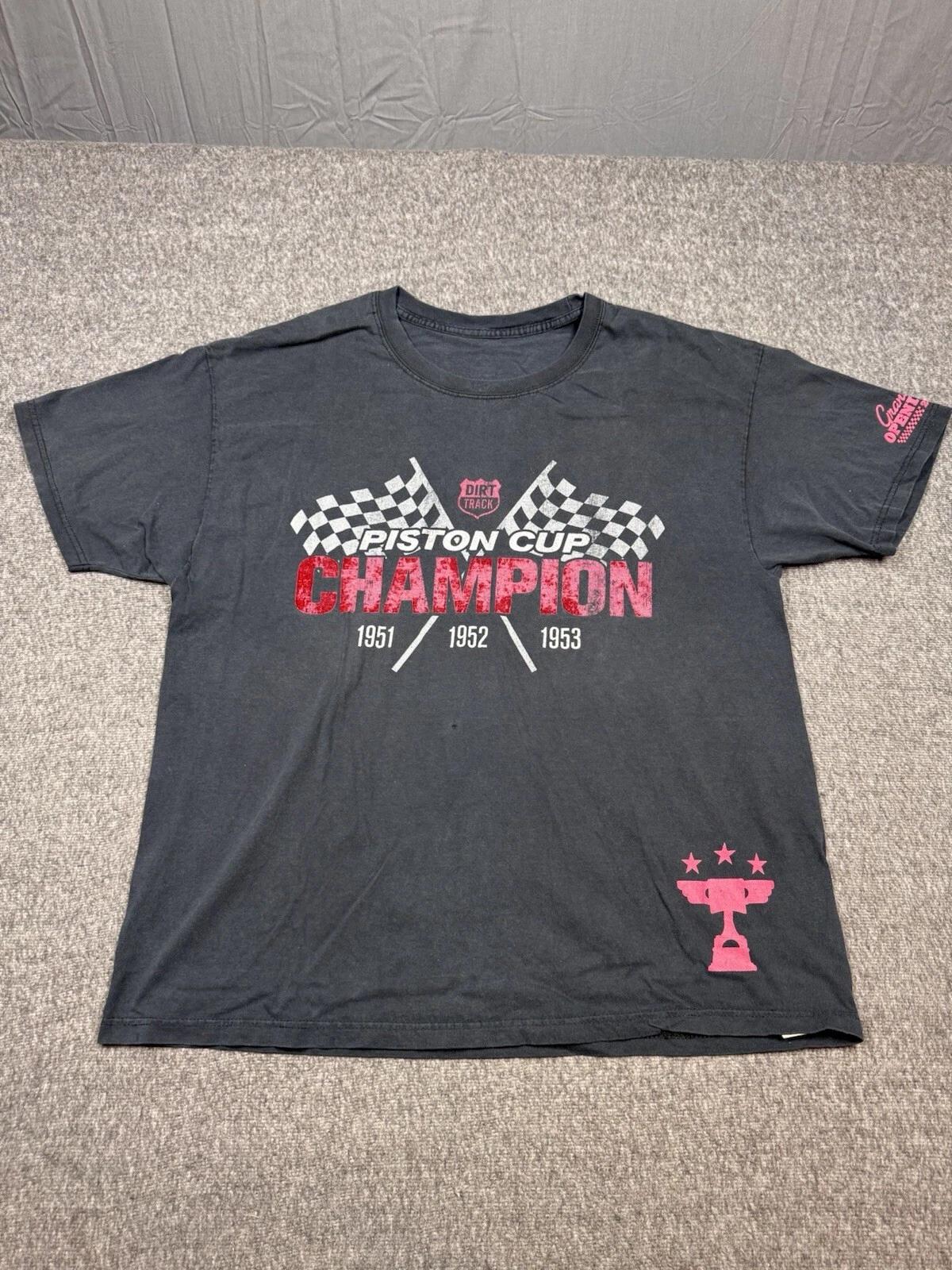 

Cars Piston Cup Disney Promo Mens XL Black Animation Movies 4XL