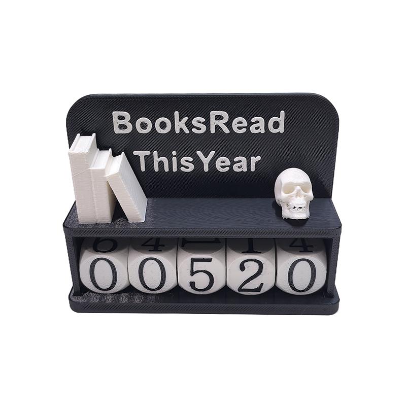 Декор для книжной полки Счетчик книг, прочитанных в этом году, Счетчик книг, прочитанных в этом году, Табличка «Книги, прочитанные в этом году», Трекер чтения B