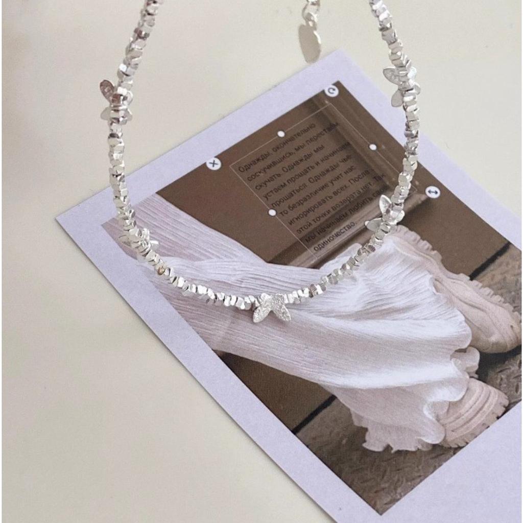 New light luxury butterfly broken silver bracelet Xiaohongshu same female niche versatile high-end fashion hand jewelry