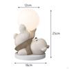 Cute Bear Statue USB Charging Night Lamp Table Ornament for Kids Adults