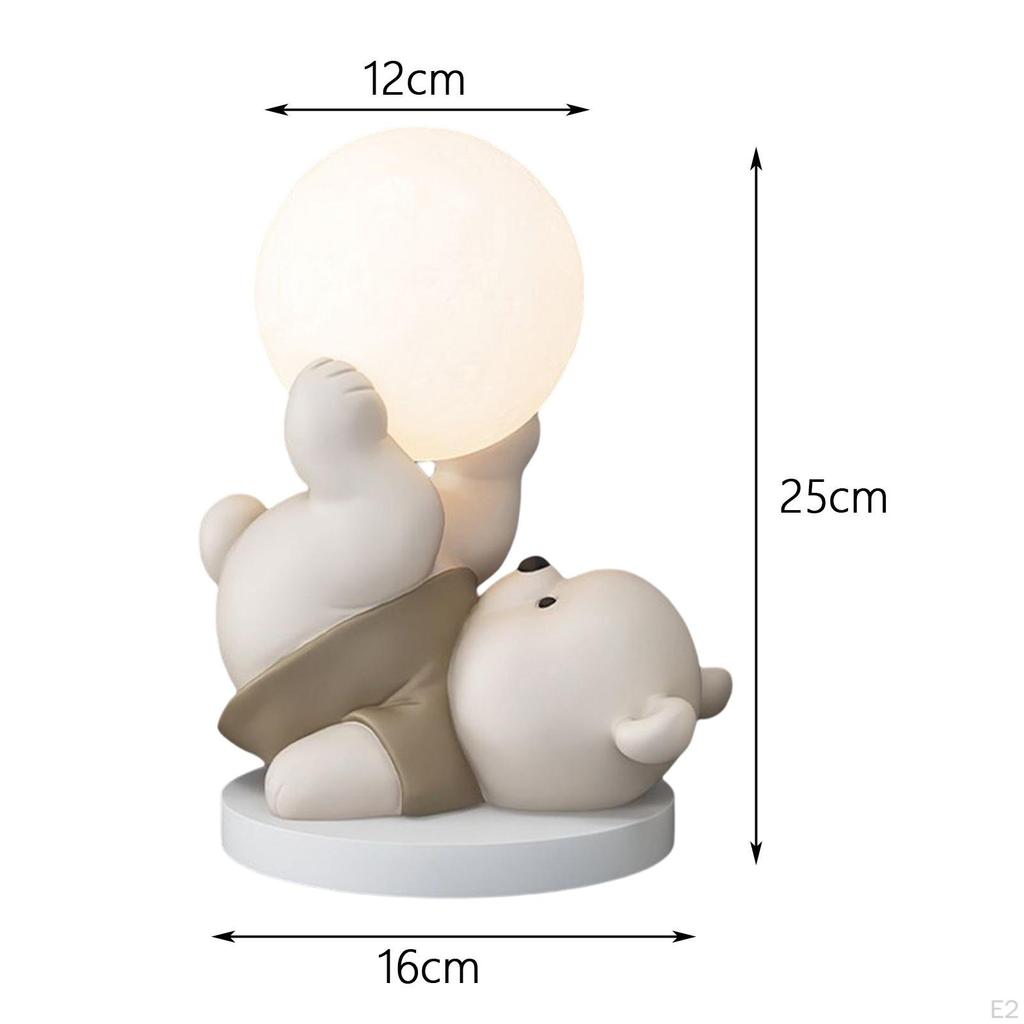 Statuetă Urs Drăguț Lampă de Noapte cu Încărcare USB Ornament de Masă pentru Copii Adulți