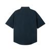 AMI Men's Classic Spring and Autumn Red Heart Embroidered Casual Cotton Solid Color Short Sleeve Shirt On the Chest