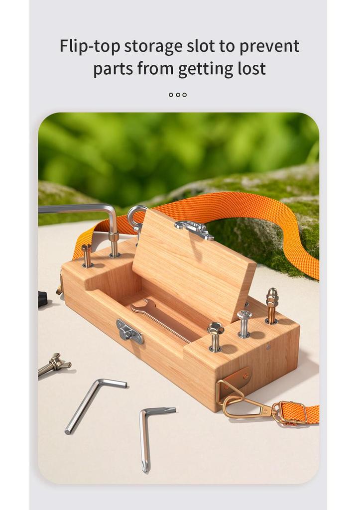 Montessori Wooden Screw & Nut Toolbox for Toddlers - Educational Toy for Early Learning