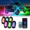 Auto Accessories LED Rock Lights 12 LEDs Underglow Lights Waterproof Trail Rig Lamp for Truck Pickups