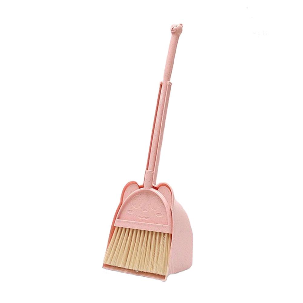 Kinder Besen und Kehrschaufel Set Reinigungsbürste Cartoon Tierform Kleinkind Besen Kehrschaufel Set Kinder Reinigungsspielzeug Zubehör